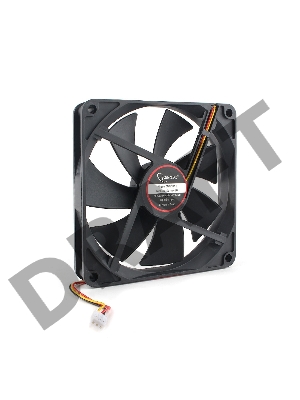 Вентилятор Gembird, 140x140x25, шарикоподшипник, 3 pin, провод 40 см