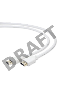 Кабель HDMI Gembird/Cablexpert, 1м, v1.4, 19M/19M, белый, позол.разъемы, экран, пакет (CC-HDMI4-W-1M)