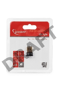 Адаптер  Bluetooth Gembird, BTD-MINI5, ультратонкий корпус,  v.4.0, 50 метров, до 24 Мбит/сек, USB