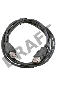 Кабель AM/AF USB2.0 1.8м удлинитель Gembird/Cablexpert CC-USB2-AMAF-6B USB 2.0, черный, пакет 