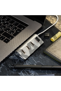 Разветвитель REXANT 4 USB-port серебристый