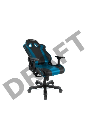 Игровое кресло DXRacer King чёрно-синее (OH/KS99/NB, экокожа, регулируемый угол наклона)