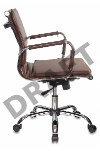 Кресло руководителя Бюрократ CH-993-Low/Brown низкая спинка коричневый искусственная кожа крестовина хромированная