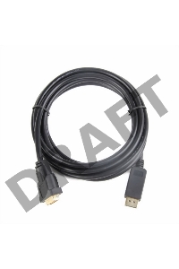 Кабель DisplayPort-DVI Gembird/Cablexpert  1.8м, 20M/19M, черный, экран, пакет(CC-DPM-DVIM-6)