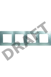 Рамка 4 поста, алюминий ETIKA 