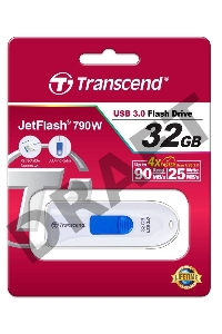 Флеш Диск Transcend USB Drive 32Gb JetFlash 790 TS32GJF790W {USB 3.0}
