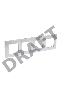 Рамка 4 поста, алюминий ETIKA 