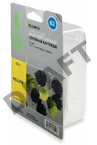 Картридж струйный Cactus CS-C4913 желтый для №82 HP Design Jet 500/800C (72ml)
