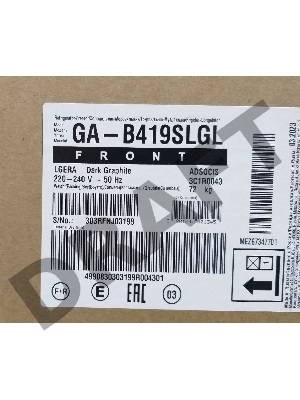 (Поврежденная упаковка, замят угол)  Холодильник LG GA-B419SLGL графит