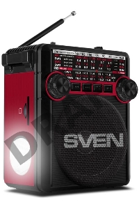 Радиоприемник АС SVEN SRP-355, красный (3 Вт, FM/AM/SW, USB, SD/microSD, фонарь, встроенный аккумулятор) АС SVEN SRP-355, красный (3 Вт, FM/AM/SW, USB, SD/microSD, фонарь, встроенный аккумулятор)