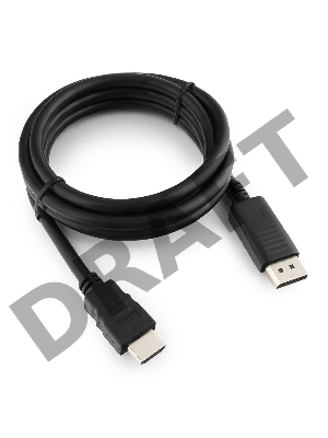 Кабель DisplayPort-HDMI Gembird/Cablexpert  1,8м, 20M/19M, черный, экран, пакет (CC-DP-HDMI-6)