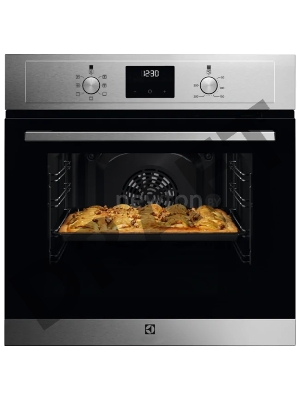 Встраиваемый духовой шкаф 60 см, 72 л, 8 режимов, 59.4x59.5x56.9 см, очистка паром, нер. сталь