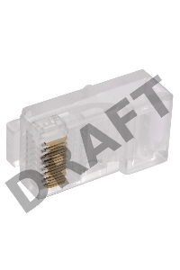 Разъём RJ-45 UTP для кабеля кат.5Е, 8P8C Разъём RJ-45 UTP для кабеля кат.5Е, 8P8C