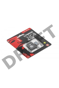 Флеш карта microSDHC 32GB  Class10 Kingston <SDCS2/32GB> Class10 UHS-I Canvas Select up to 100MB/s с адапт.