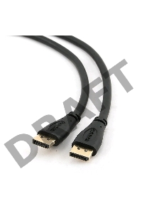 Кабель DisplayPort Gembird/Cablexpert , 1м, 20M/20M, черный, экран, пакет(CC-DP-1M)