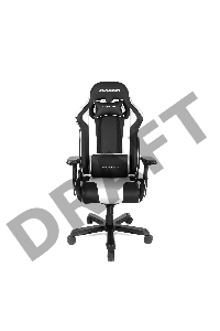 Игровое кресло DXRacer King чёрно-белое (OH/KS99/NW, экокожа, регулируемый угол наклона)