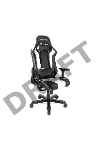 Игровое кресло DXRacer King чёрно-белое (OH/KS99/NW, экокожа, регулируемый угол наклона)
