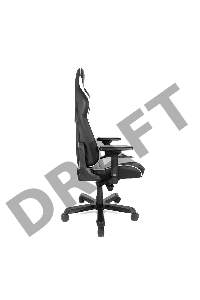 Игровое кресло DXRacer King чёрно-белое (OH/KS99/NW, экокожа, регулируемый угол наклона)