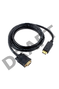 Кабель DisplayPort->VGA Cablexpert CCP-DPM-VGAM-6, 1,8м, 20M/15M, черный, экран, пакет