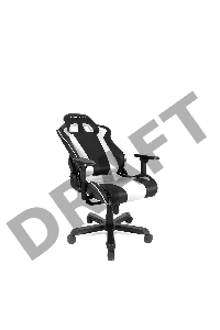 Игровое кресло DXRacer King чёрно-белое (OH/KS99/NW, экокожа, регулируемый угол наклона)