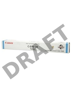 Тонер-картридж Canon C-EXV34C голубой, 16000 стр., для iR C9060/C9065/C9070