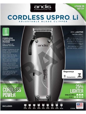 Машинка для стрижки Andis usPRO Li LCL черный (насадок в компл:9шт)