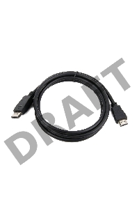 Кабель DisplayPort-HDMI Gembird/Cablexpert  1м, 20M/19M, черный, экран, пакет(CC-DP-HDMI-1M)