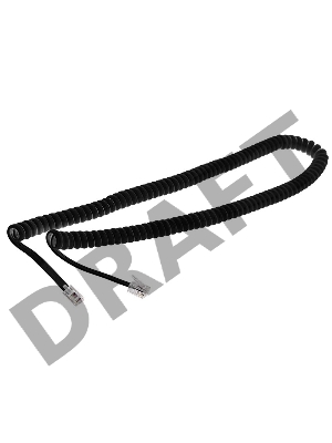 Кабель REXANT (18-2023) Шнур витой трубочный 2М телефонный черный Кабель REXANT (18-2023) Шнур витой трубочный 2М телефонный черный