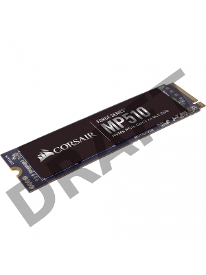 Накопитель M.2 2280 1920GB Corsair MP510 Client SSD CSSD-F1920GBMP510 PCIe Gen3x4 with NVMe, 3480/2700, IOPS 485/530K, MTBF 1.8M, 3D TLC, 3120TBW, NVMe 1.3, RTL
