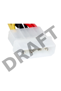 Кабель питания 2xSATA (от разъема Molex (IDE)  блока питания), 15см Exegate