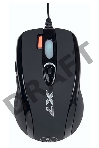 Мышь A4Tech X(7)-710BK (черный) USB, 2000dpi, встр. память 16Кб, 1000ГЦ, 7 кнопок.