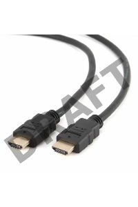 Кабель HDMI Gembird/Cablexpert, 0.5м, v1.4, 19M/19M, черный, позол.разъемы, экран(CC-HDMI4-0.5M)