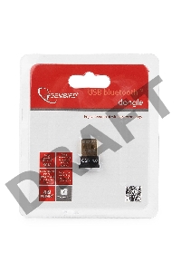 Адаптер  Bluetooth Gembird, BTD-MINI5, ультратонкий корпус,  v.4.0, 50 метров, до 24 Мбит/сек, USB