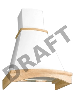 Вытяжка каминная Elikor Ротонда 50П-650-П3Л бежевый/неокрашенный дуб управление: ползунковое (1 мотор)