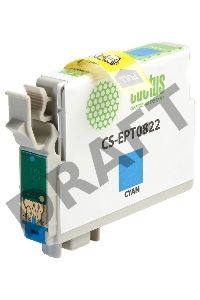 Картридж струйный Cactus CS-EPT0822 голубой для Epson Stylus Photo R270/290/RX590 (11,4ml)