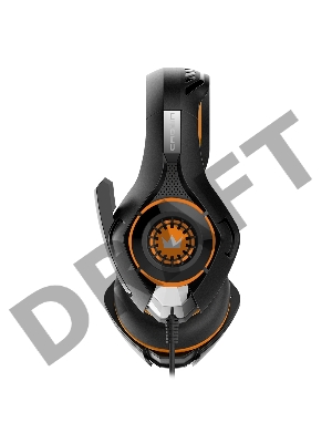 Гарнитура игровая CROWN CMGH-101T Black&orange (Подключение jack 3.5мм 4pin+ адаптер 2*jack spk+mic,Частотный диапазон: 20Гц-20,000 Гц ,Кабель 2.1м,Размер D 250мм, регулировка громкости, микрофон на ножке)