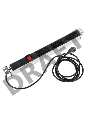 ЦМО Блок розеток Rem-16 с выкл., 9 IEC 60320 C13, 16A, алюм., 19