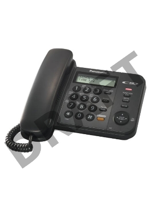 Телефон Panasonic KX-TS2358RUB (черный) {АОН,Caller ID,ЖКД,блокировка набора,выключение микрофона,кнопка 