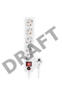 Сетевой фильтр Гарнизон ЕНLW-4 0,5 м 5 розеток белый 