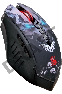 Мышь A4Tech Bloody R80 Plus Skull черный/рисунок оптическая (5000dpi) беспроводная USB (7but)