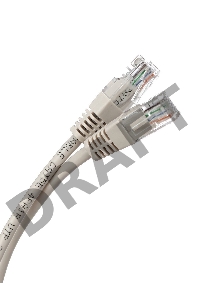 Коммутационный шнур Патчкорд литой Aopen/Qust ANP511_1M UTP кат.5е 1м серый