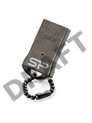 Флеш Диск Silicon Power 16Gb Touch T01 SP016GBUF2T01V1K USB2.0 черный/серебристый