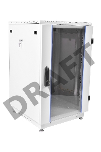 Шкаф коммутационный ЦМО ШТК-М-18.6.6-1ААА-9005 18U 600x600мм пер.дв.стекл задн.дв.стал.лист 2 бок.пан. направл.под закл.гайки 270кг черный