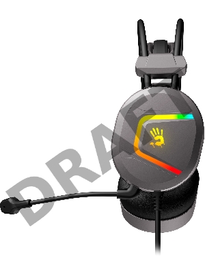 Наушники с микрофоном A4Tech Bloody MC750 серый 2.3м мониторные USB оголовье (MC750 GREY)