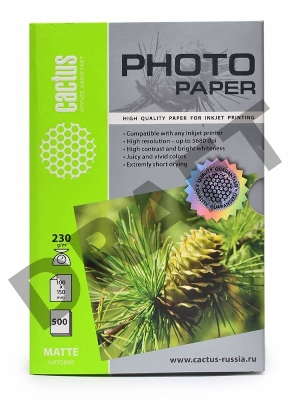Фотобумага Cactus CS-MA6230500 матовая A6 230 г/м2 500 листов