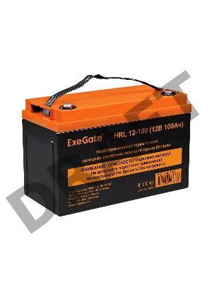 Аккумуляторная батарея ExeGate EX285656RUS HRL 12-100 (12V 100Ah, под болт М6)