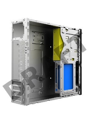 Корпус с блоком питания 300Вт. Сase Foxline mATX Desktop 300W, 2xUSB3.0, 2xUSB2.0, toolless, Black, 8cm. fan, powercord