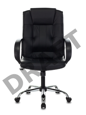 Кресло руководителя Бюрократ T-800N/BLACK черный кожа крестовина хром