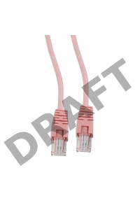 Патч-корд UTP Cablexpert PP12-1m кат.5e, 1м, литой, многожильный (розовый)