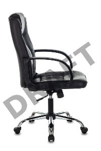 Кресло руководителя Бюрократ T-800N/BLACK черный кожа крестовина хром
